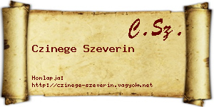 Czinege Szeverin névjegykártya